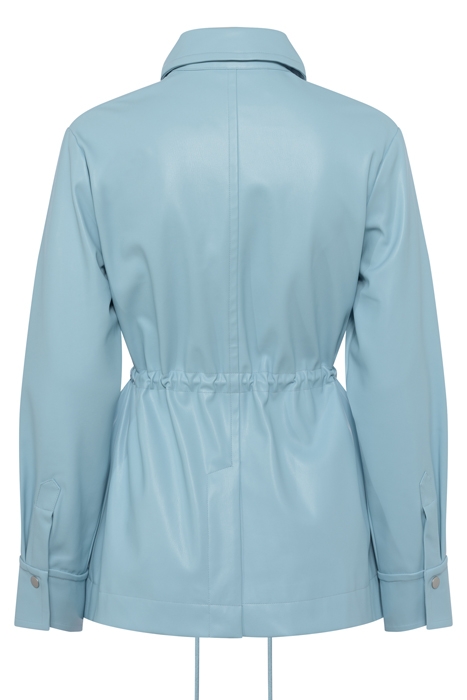 ETTA REC VEGAN LEATHER JACKET BLUE 4