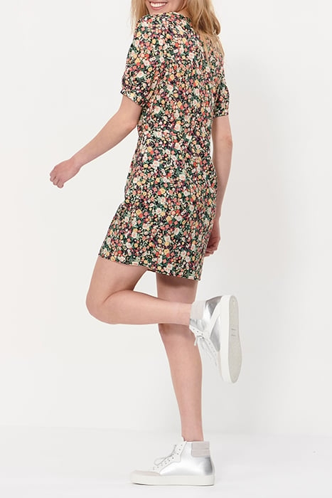 WATER PINK LONG DRESS + MULTICOLOURED FLORAL PRINT 4