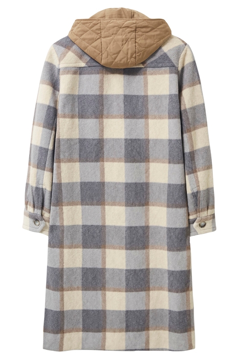 ISOBELLE CHECK COAT GREY MULTI 4