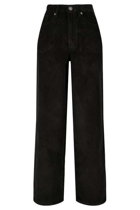 LADIES HIGH WAIST 90´S WIDE LEG CORDUROY PANTS BLACK 1