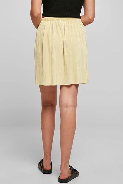 LADIES PLISSE MINI SKIRT SOFTYELLOW 3