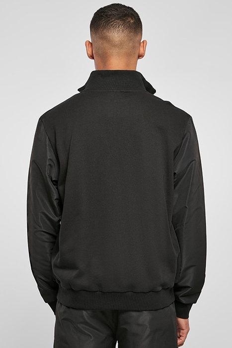 ORGANIC AND RECYCLED FABRIC MIX TRACK JACKET BLACK 3