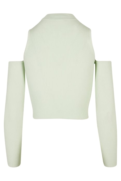 LADIES RIB KNIT CUT OUT SLEEVE LONGSLEEVE LIGHTMINT 7