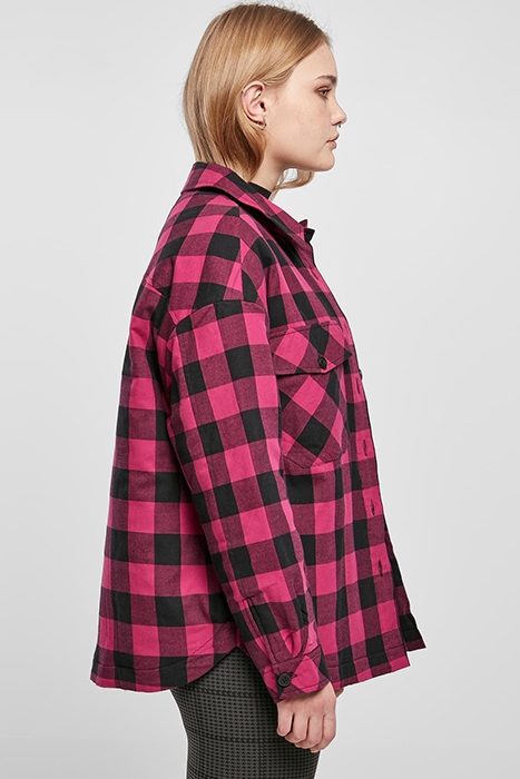 LADIES FLANELL PADDED OVERSHIRT WILDVIOLET/BLACK 6