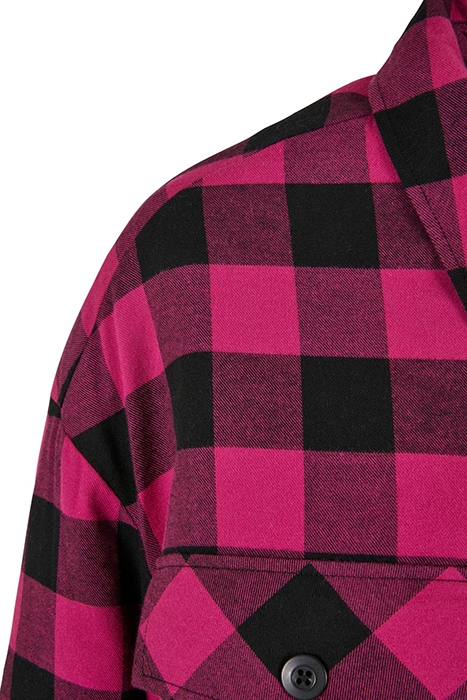 LADIES FLANELL PADDED OVERSHIRT WILDVIOLET/BLACK 7