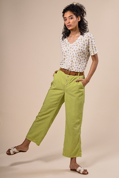 PANT FRONT BUTTON CLOSURE GREEN 2