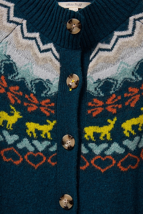 WINTERS WALK CARDI TEAL 3