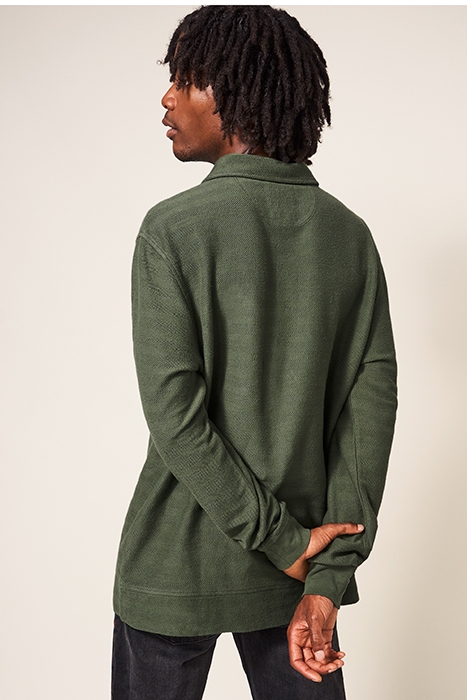 ILLSTON HERRINGBONE SWEAT DARK GREEN 3