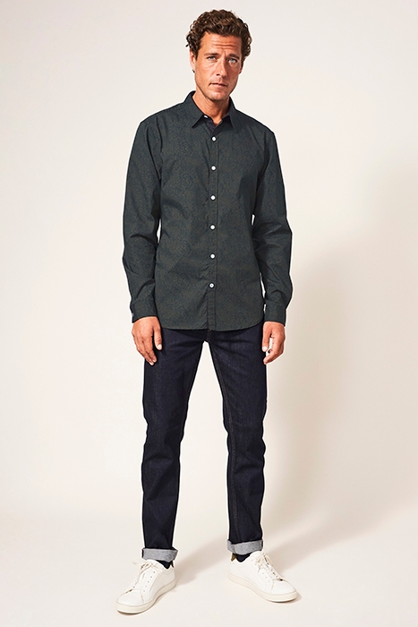 PARTY BOW TIE PRINTED SHIRT DARK GREEN 2