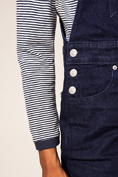 KELLY WIDE LEG DUNGAREE DK DENIM 4