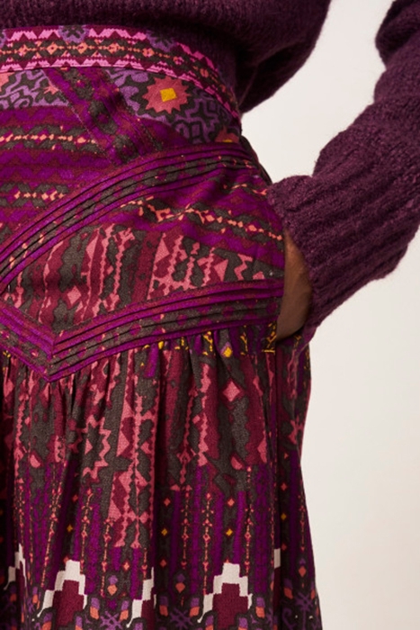 IRIS ECO VERO MIDI SKIRT PLUM 4