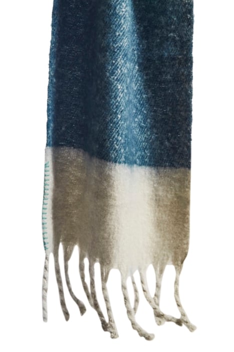 SUKI BRUSHED COLOURBLOCK SCARF BLUE MULTI 3