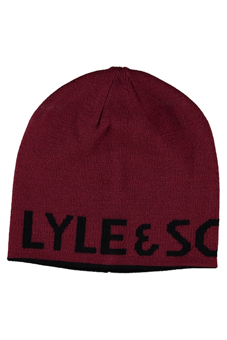BRANDED REVERSIBLE BEANIE W778 BURNT VELVET/JET BLACK 1