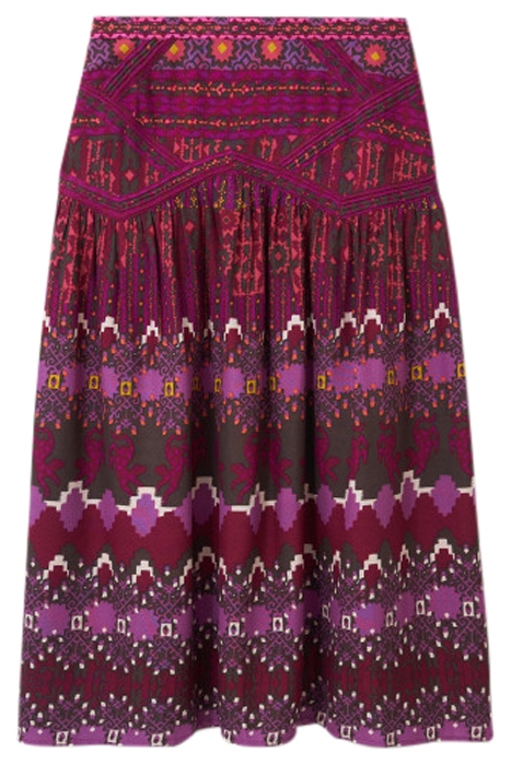 IRIS ECO VERO MIDI SKIRT PLUM 1