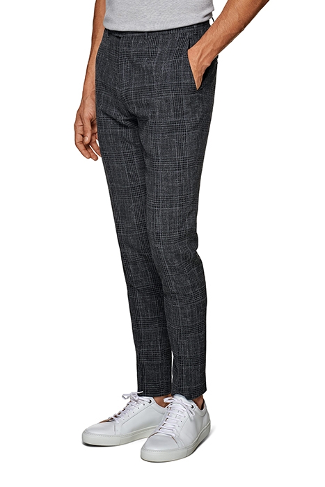 MID GREY CHECKED LAZIO SUIT 5