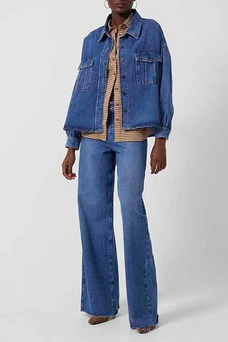 PENELOPE DENIM PUFF SLV SHIRT MID VINTAGE 2