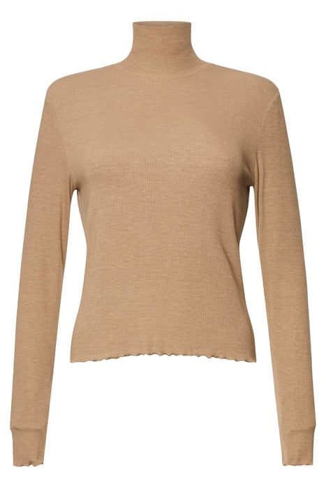 TAM RIBBED JERSEY TOP CAMEL 5