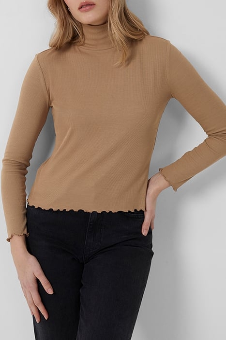 TAM RIBBED JERSEY TOP CAMEL 4