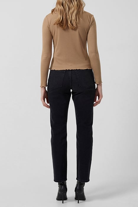 TAM RIBBED JERSEY TOP CAMEL 3