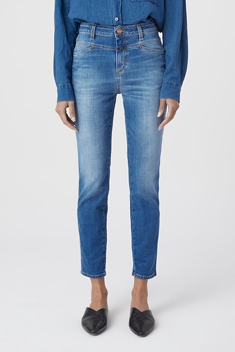 WOMEN SKINNY PUSHER JEANS MID BLUE 2