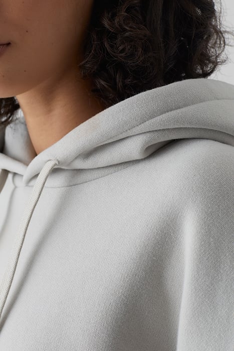 WOMEN CROPPED HOODY T-SHIRTS GREY ALABASTER 4