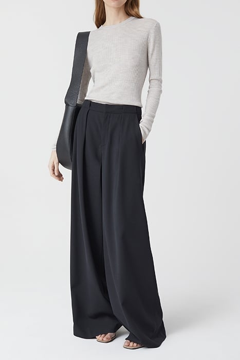 WOMEN CREW RIB LONGSLEEVE KNITS GREY ALABASTER 3