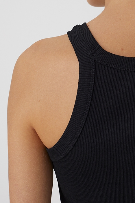 WOMEN CROPPED TANK TOP T-SHIRTS BLACK 6