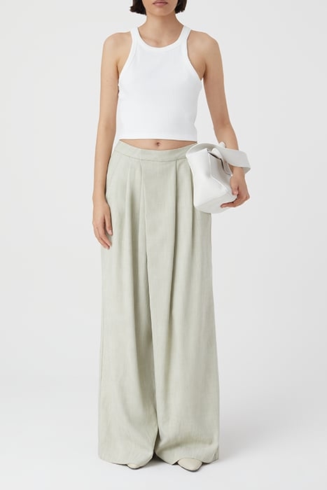 WOMEN CROPPED TANK TOP T-SHIRTS IVORY 3