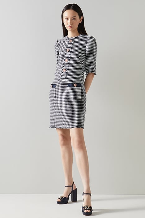 BEAU MINI DRESS BLUE TWEED 2