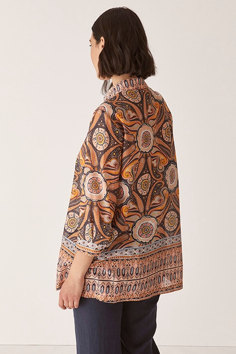 SHIRT WITH ETHNIC PRINT ORANGE 2