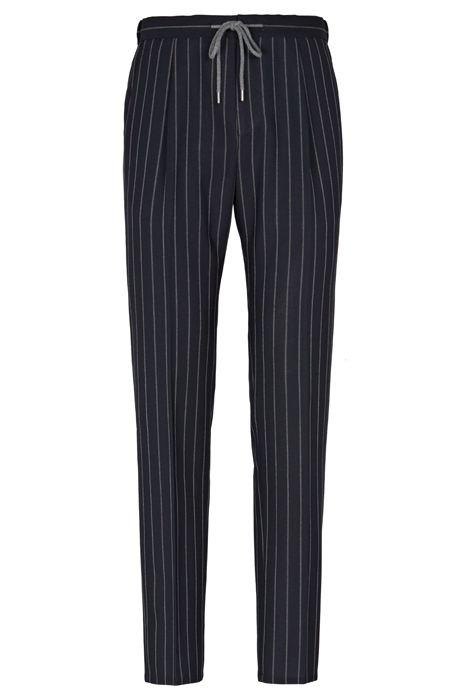 NAVY STRIPED DRAWSTRING AMES TROUSERS 2