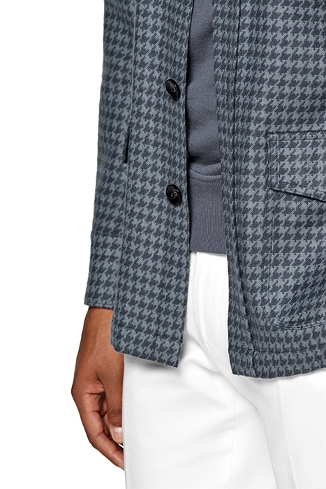 MID BLUE HOUNDSTOOTH SHIRT-JACKET 7