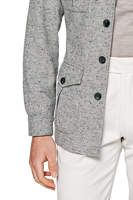 LIGHT GREY BELTED SAFARI JACKET 7