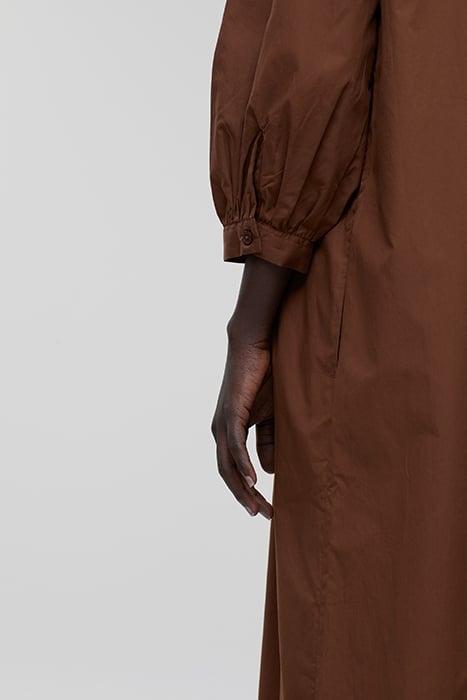 GATHERED SHIRT DRESS BRAZIL NUT 4