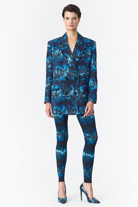 OVERSIZED SNAKE-PRINT BLAZER SNAKE PRINT BLUE 1