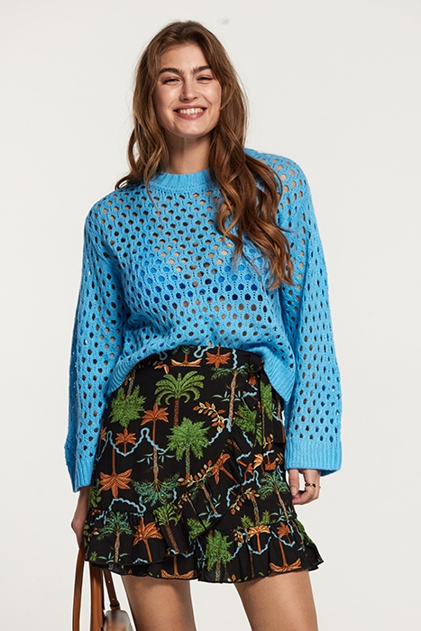 VALENCIA SKIRT JAIPUR PALM BLACK 3