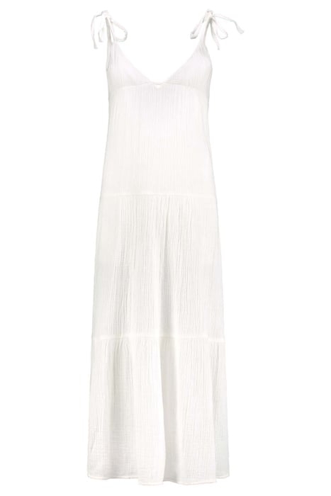 BOGOTA DRESS MOUSSELINE WAFFLE JET STREAM WHITE 5