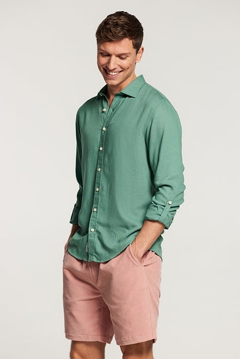 LUCAS LINEN SHIRT DEEP GRASS GREEN 7