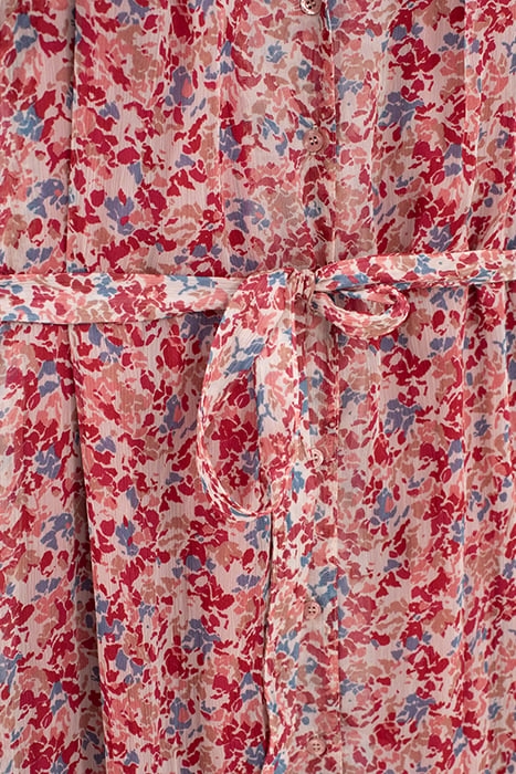 FLORAL PRINT SHORT SLEEVE LONG DRESS 5