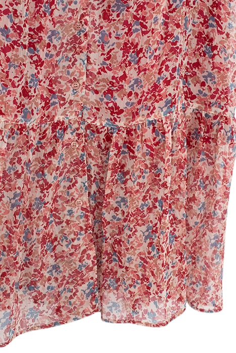 FLORAL PRINT SHORT SLEEVE LONG DRESS 4