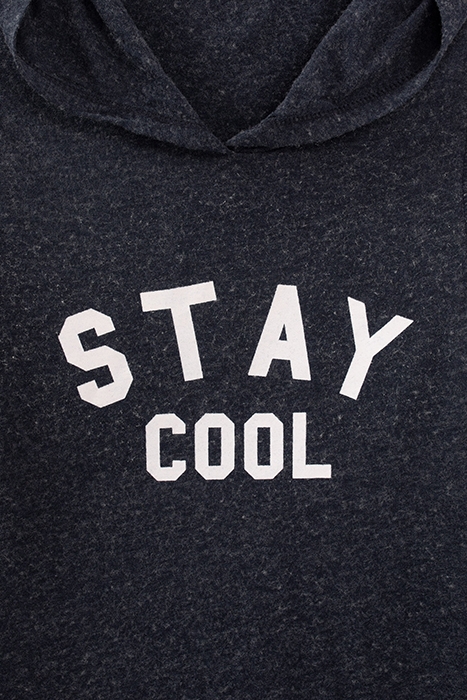 NAVY BLUE HOODED LONG SLEEVE T-SHIRT 5