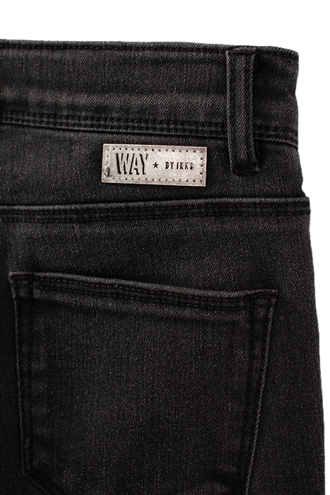 GIRLS’ USED BLACK SKINNY JEANS WITH PRETTY BANDS BLACK USED 5