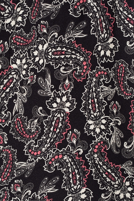 GIRLS’ BLACK PAISLEY PRINT BLOUSE BLACK 6