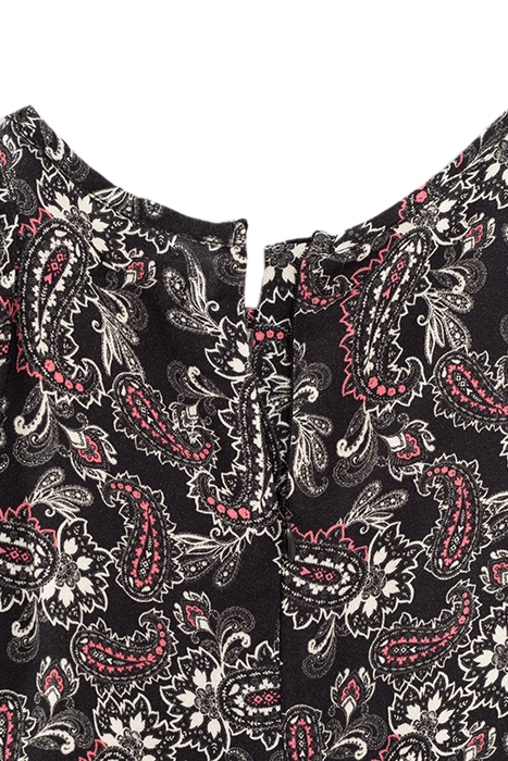 GIRLS’ BLACK PAISLEY PRINT BLOUSE BLACK 4