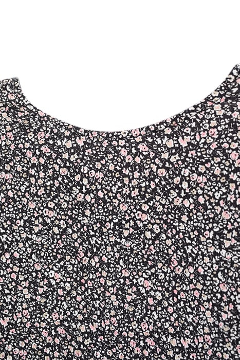 GIRLS’ BLACK FLOWERY PRINT DRESS BLACK 3