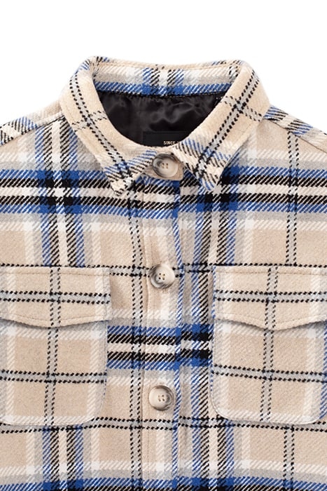 GIRLS’ MASTIC CHECK LONG OVERSHIRT COAT DESERT 3