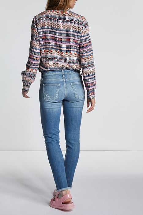 PRINTED BLOUSE WITH BOW ROSEWATER 3