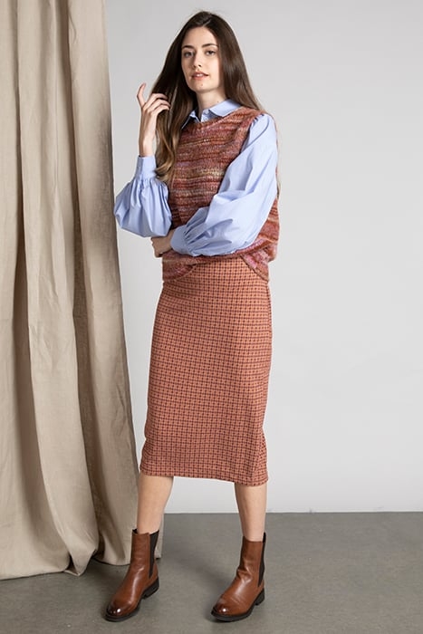 SKIRT JACQUARD ORANGE 2