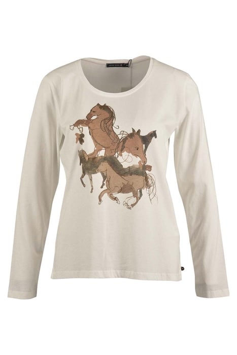 CREW NECK TEE LS + DECO WHITE 1