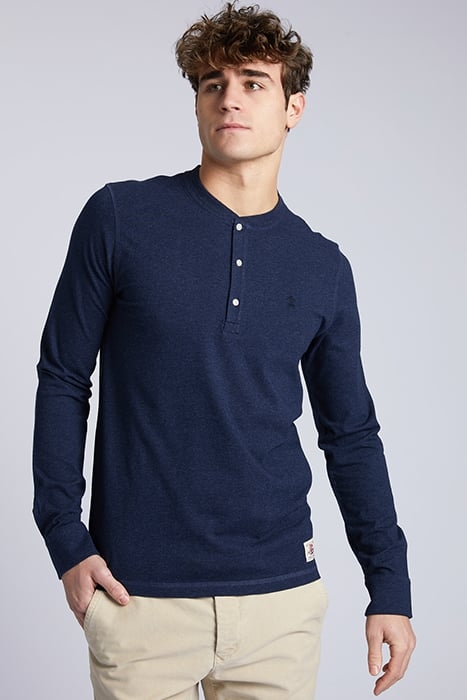 FLAJE HENLEY CF LS T-SHIRT BLUE 2